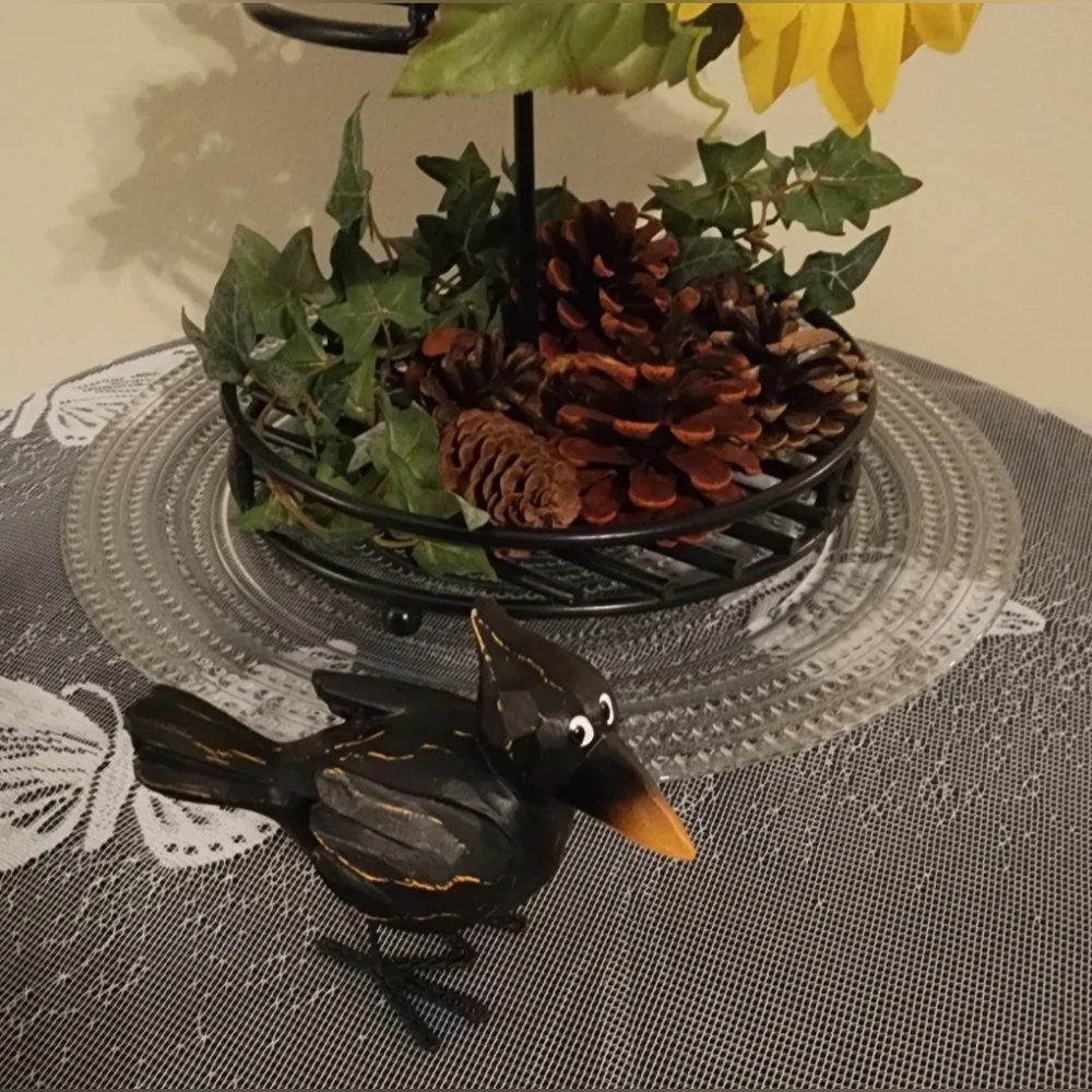 Black Judgmental Rustic Crow Perfect for your tiered trays!